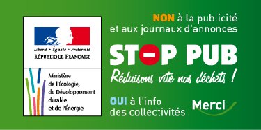 Stop Pub Autocollant du Ministère